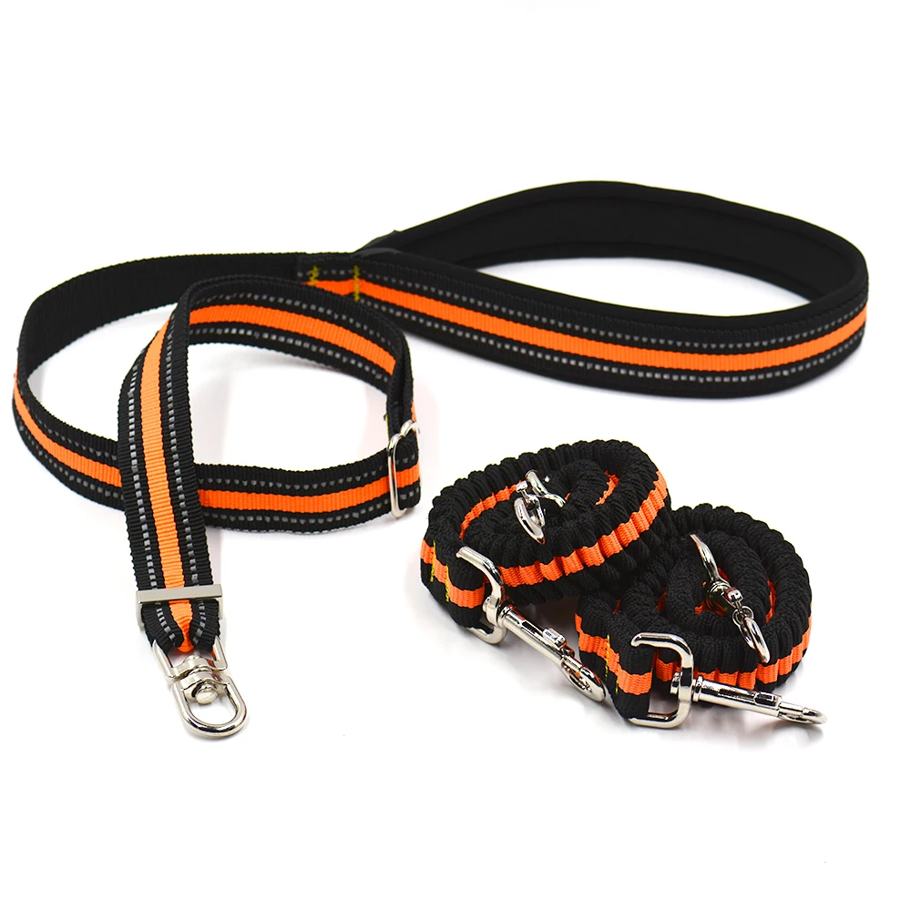Светоотражающий двойной поводок для собак не спутывается прогулок с двумя