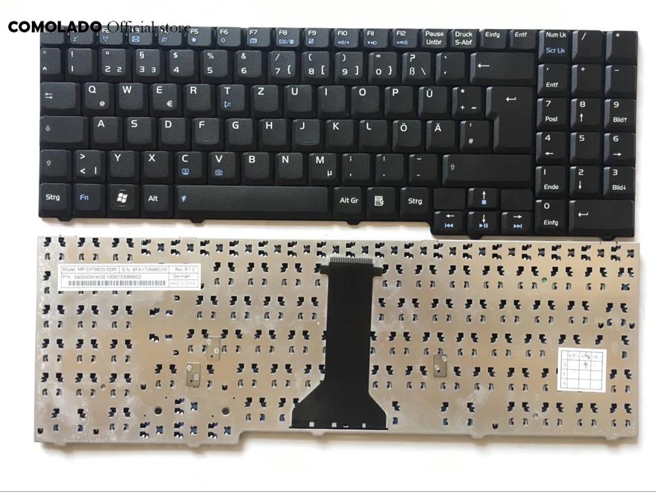 GR немецкая клавиатура для ASUS M51 M51V M51E M51Q M51S M51A M51T M51TA M51K F7 F7E F7F F7S F7Z черная Раскладка