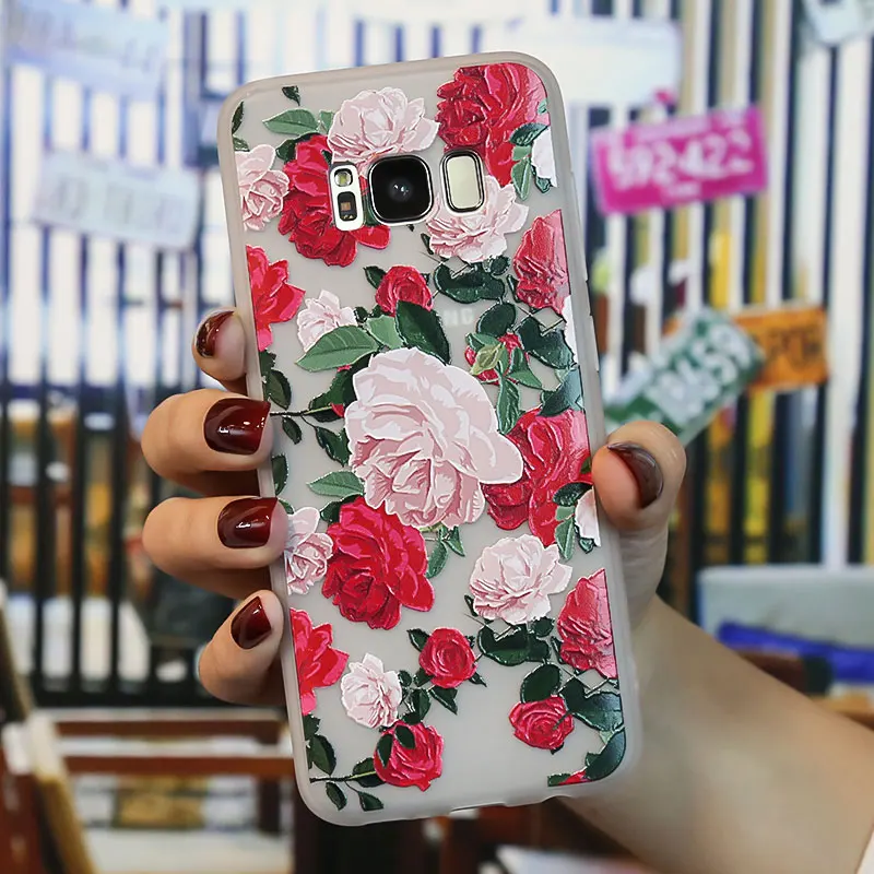 Чехол с 3D тиснением для Samsung S10 Plus S10E силиконовый чехол Galaxy A7 2018 A6 A8 A9 J6 J8 S 10 E