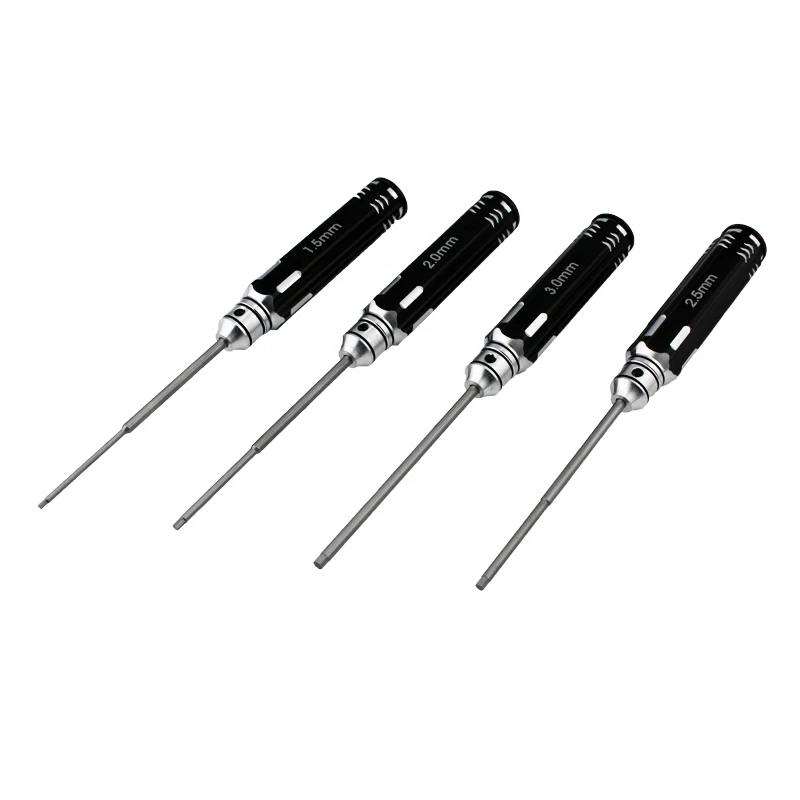 

4pcs Titanium Steel RC Tools Kit Set Screwdriver Set Hex Screw Driver Tools 1.5mm 2.0mm 2.5mm 3.0mm Quadcopter Drone Helicopter