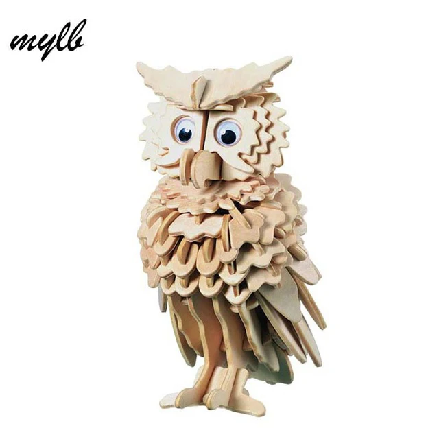 

Mylb A игрушки для детей 3d пазл Diy деревянный пазл сова детские игрушки также подходящие взрослые игры Лучший подарок высокое качество дерево