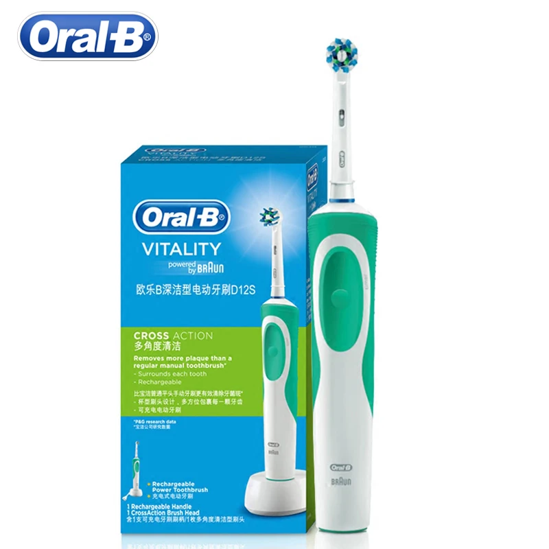 Электрическая зубная щетка Oral B Vitality перезаряжаемая для взрослых головки зубной