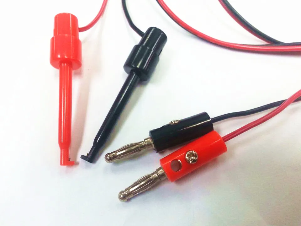 Тестовый крюк зажим зонд к 4 мм штекерным выводам типа банан для микросхем 100 см |