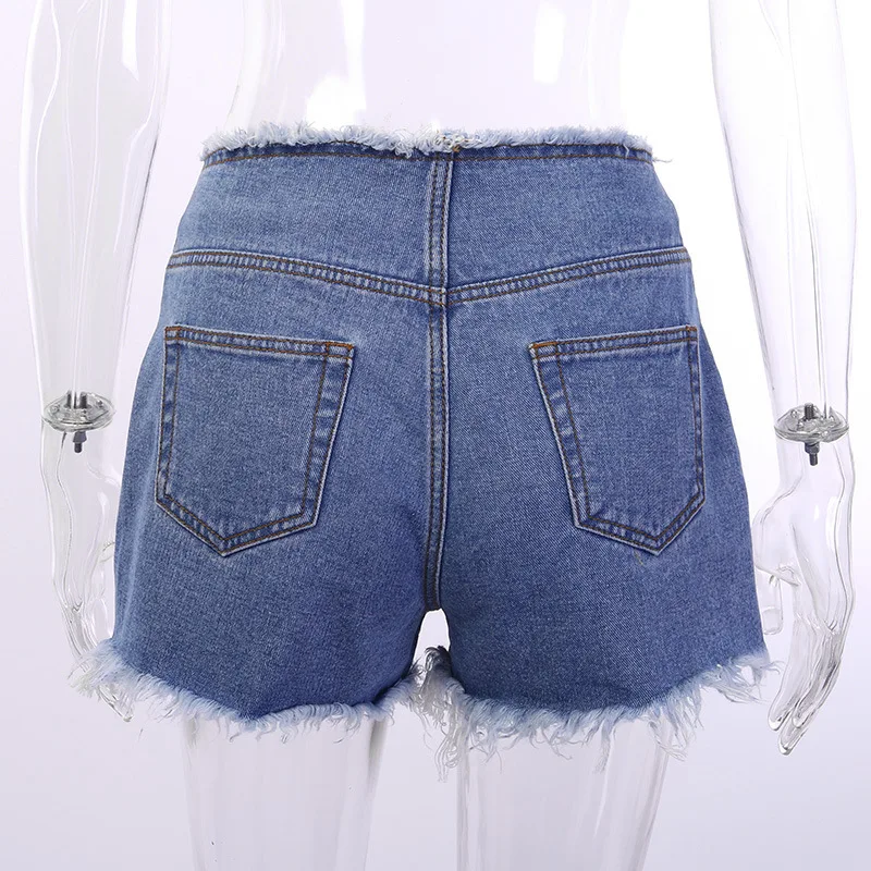 

Sexy Summer Women Denim Shorts High Waist Mini Hot Short Jeans Femme Tassel Lace Up Bandage Hotpants Harajuku Streetwear Shorts