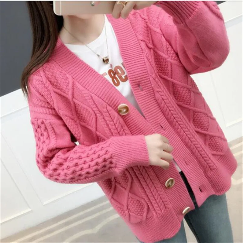 Высококачественный модный кардиган свитер новинка 2019 женское вязаное пальто