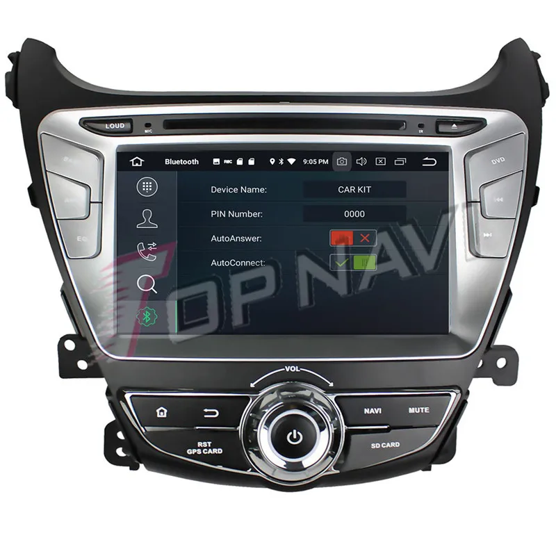 Автомобильный медиацентр Topnavi 8 дюймов Android 9 0 GPS навигация для Hyundai Elantra 2014 2015