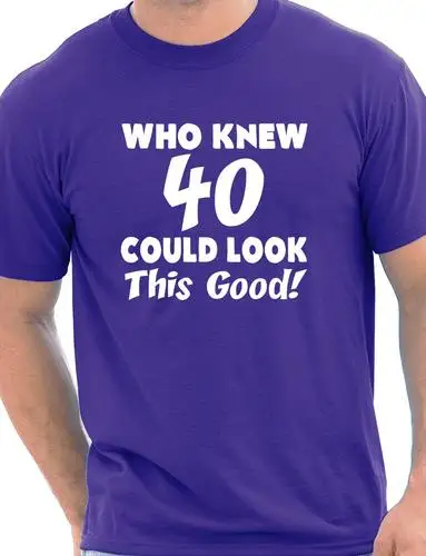 

Who Knew 40 Could Look This Good 40th Mens Birthday Present T-Shirt More Size and Colors-A169