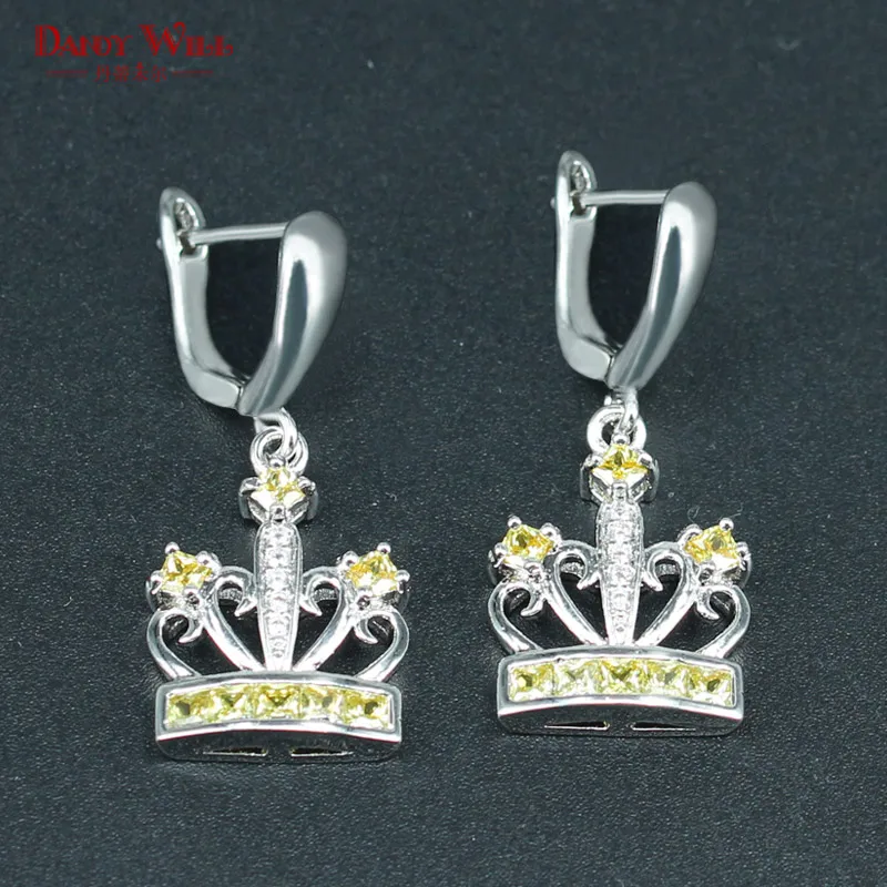 Лидер продаж Корона Для женщин свадебные Наборы свадебных ювелирных изделий