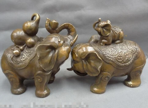 Ymying 1025 +++++++ 8 &quotкитайская Бронзовая медная Богатство YuanBao Fu Тыква слон семейная