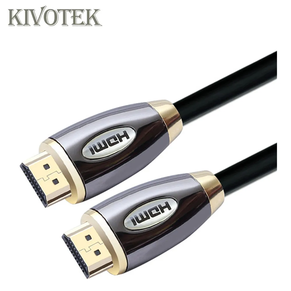 KIVOTEK 3 шт./лот HDMI кабель 2 0 4 К 3D 60FPS для HD ТВ ЖК дисплей ноутбука PS3 компьютерный 5 м