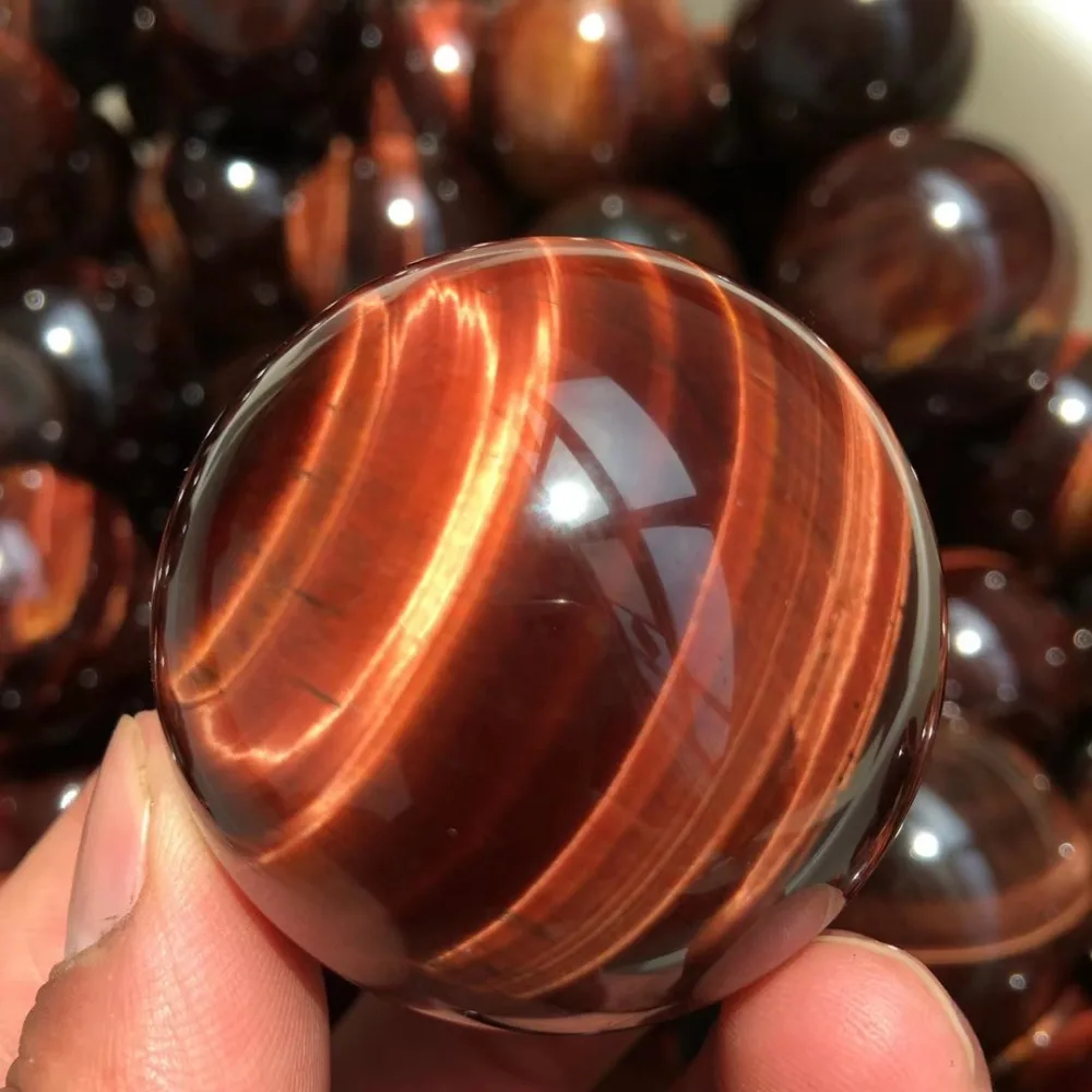 

35-40mm natural quartz red tiger eye crystal healing ball ball home decoration gift drops