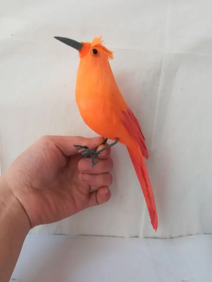 Большая 25 см имитация птицы псевдосейсара кристальная пена и перья яркая птица