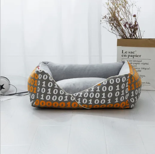 

Cat and Dog Bed Cushion Sofa Bed Mat Free shipping Brown Removable cover(D129)