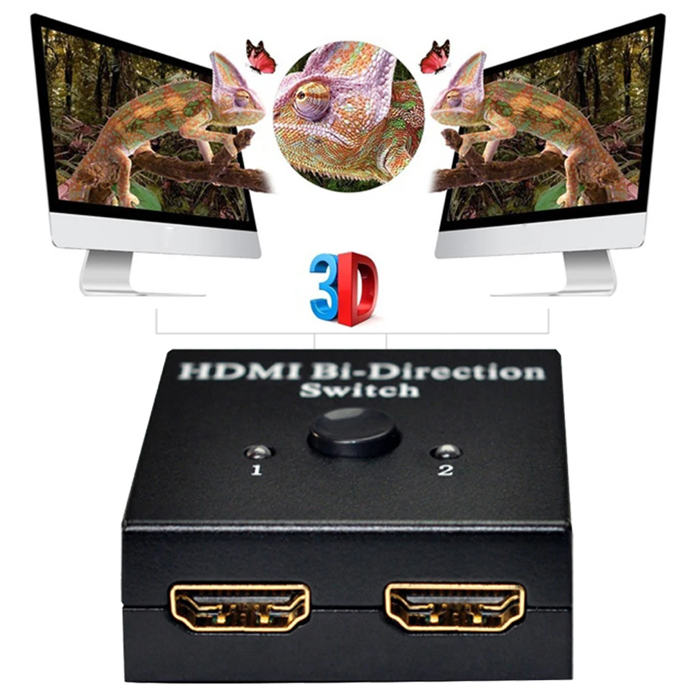 3D Переключатель HDMI проектор 4 K 2 входа на 1 выход 1080 P Plug And Play Full HD