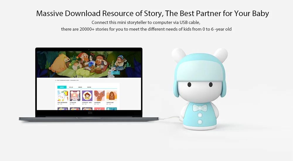 Оригинальная Xiaomi mi игрушка-робот TU Intelligent Story Teller 16GB mi ni Robot спикер Xiaomi mi фигурка робота подарок на день рождения для детей