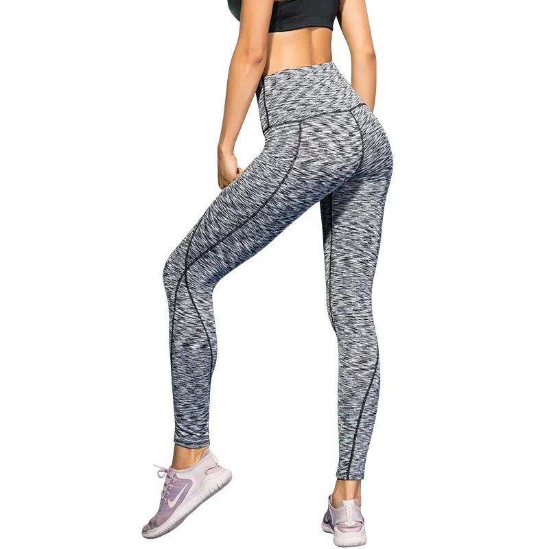 

YEL 2023 New Yoga Pants Sport Leggings for Women Fitness Yoga High Waist Leggings Black Slim gym leggings Running Tight Trousers
