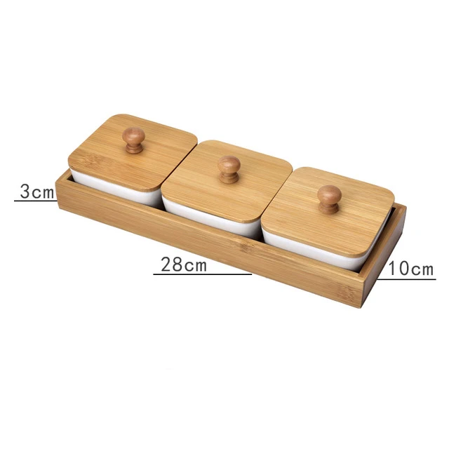 Креативный прямоугольный Керамика Bamboo сухая фруктовый коробочка, мыльница трансформирующаяся решетками коробка конфет сухофрукты закуски десерт Чай лоток - Цвет: 3