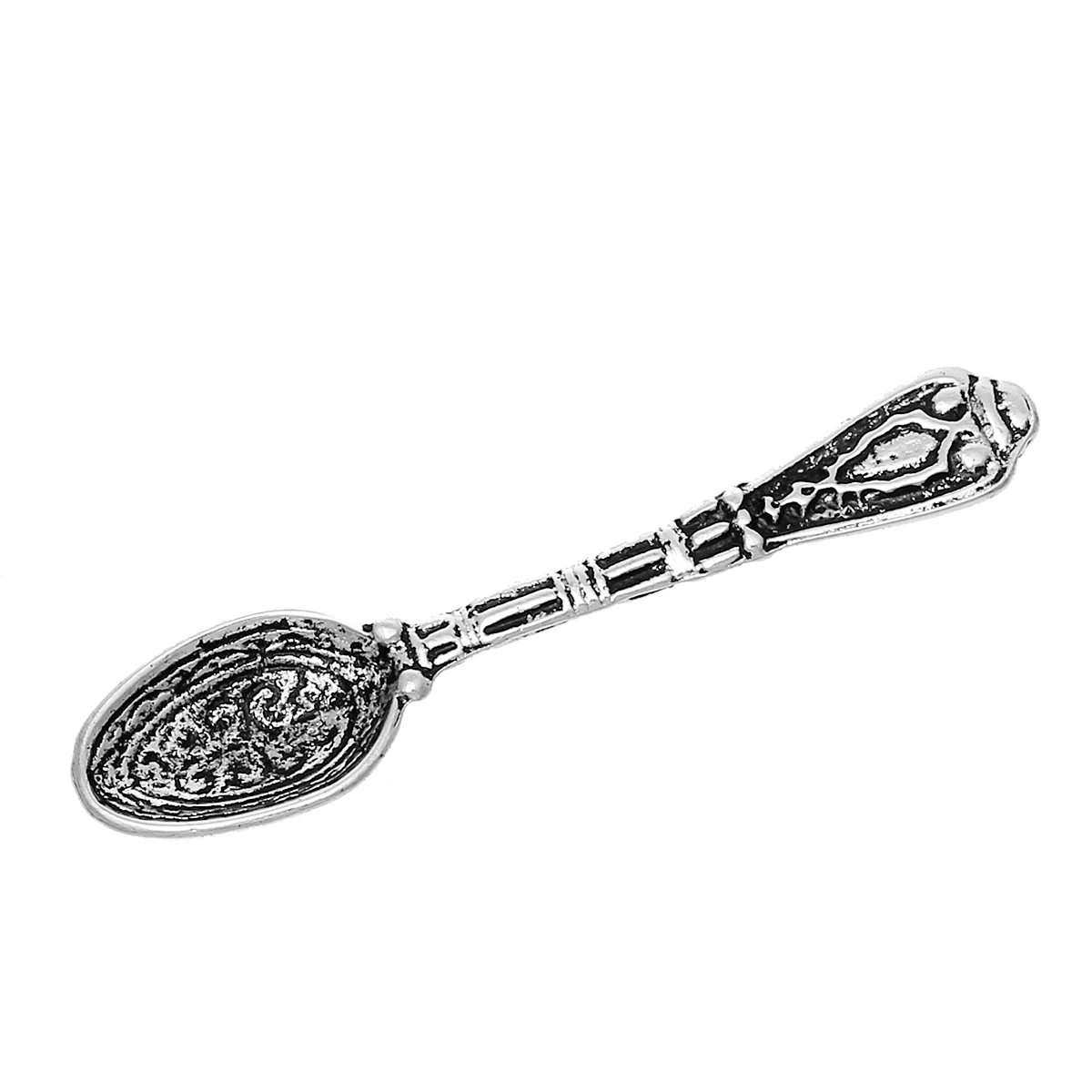 DoreenBeads амулет кулоны ложка серебристого цвета 43 мм (1 6/8 &quot)x 10 (3/8&quot) 50 шт. Новинка |