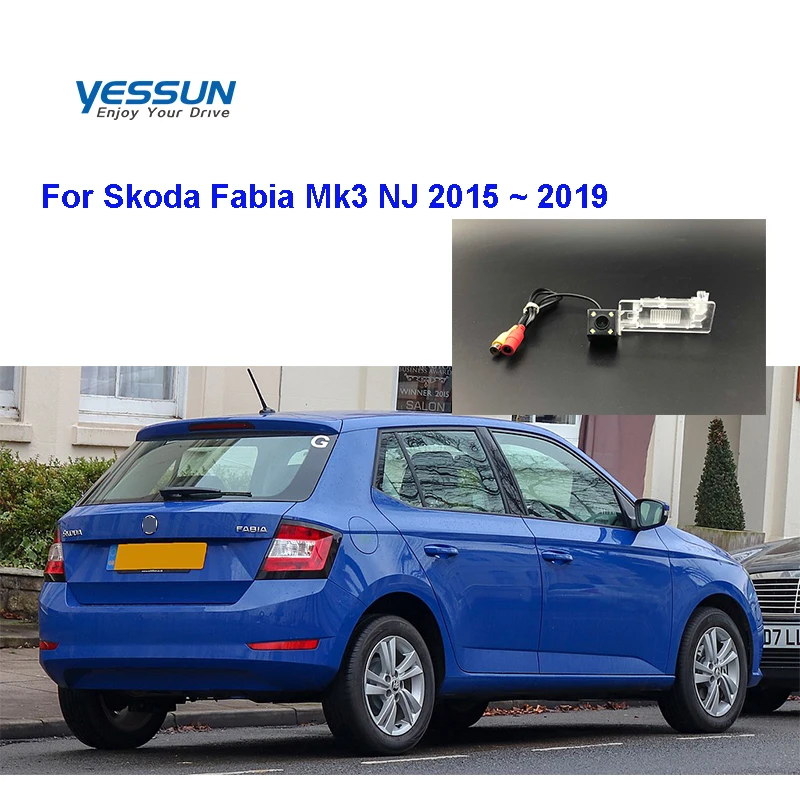 

Yessun HD CCD камера ночного видения заднего вида для Skoda Fabia Mk3 NJ 2015 ~ 2019 камера заднего вида/резервного копирования