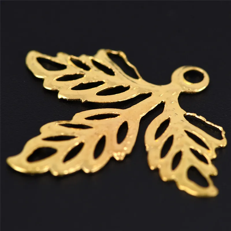100 шт филигранные обертывания листья металлические соединители ремесла для самостоятельного изготовления ювелирных изделий Аксессуары Подвеска