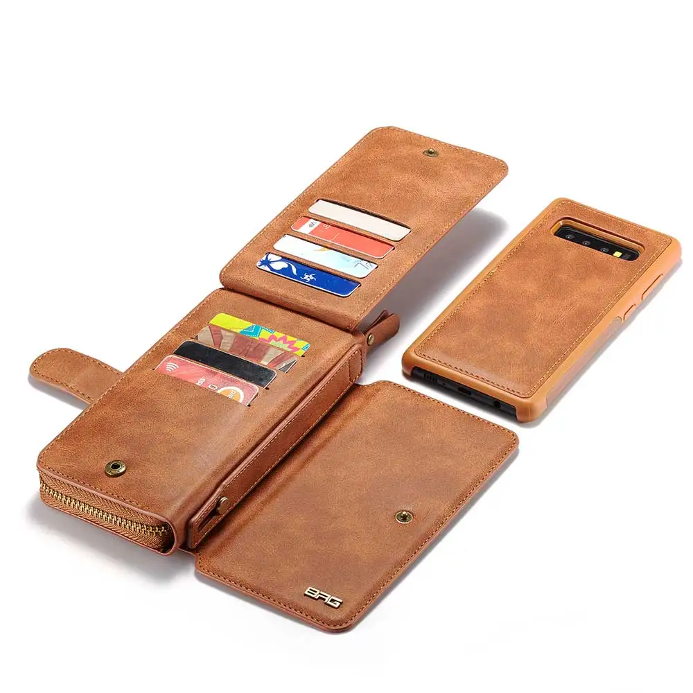 Кошелек на молнии для Samsung Galaxy S10 S9 S8 plus S4 s5 s6 s7 edge Note 4 5 8 9 S10e 2 в 1 чехол-подставка с