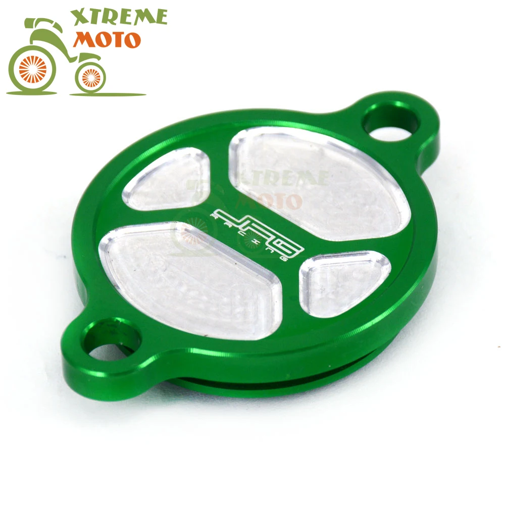 Мотоцикл CNC Заготовка алюминиевый зеленый масляный фильтр для двигателя крышка