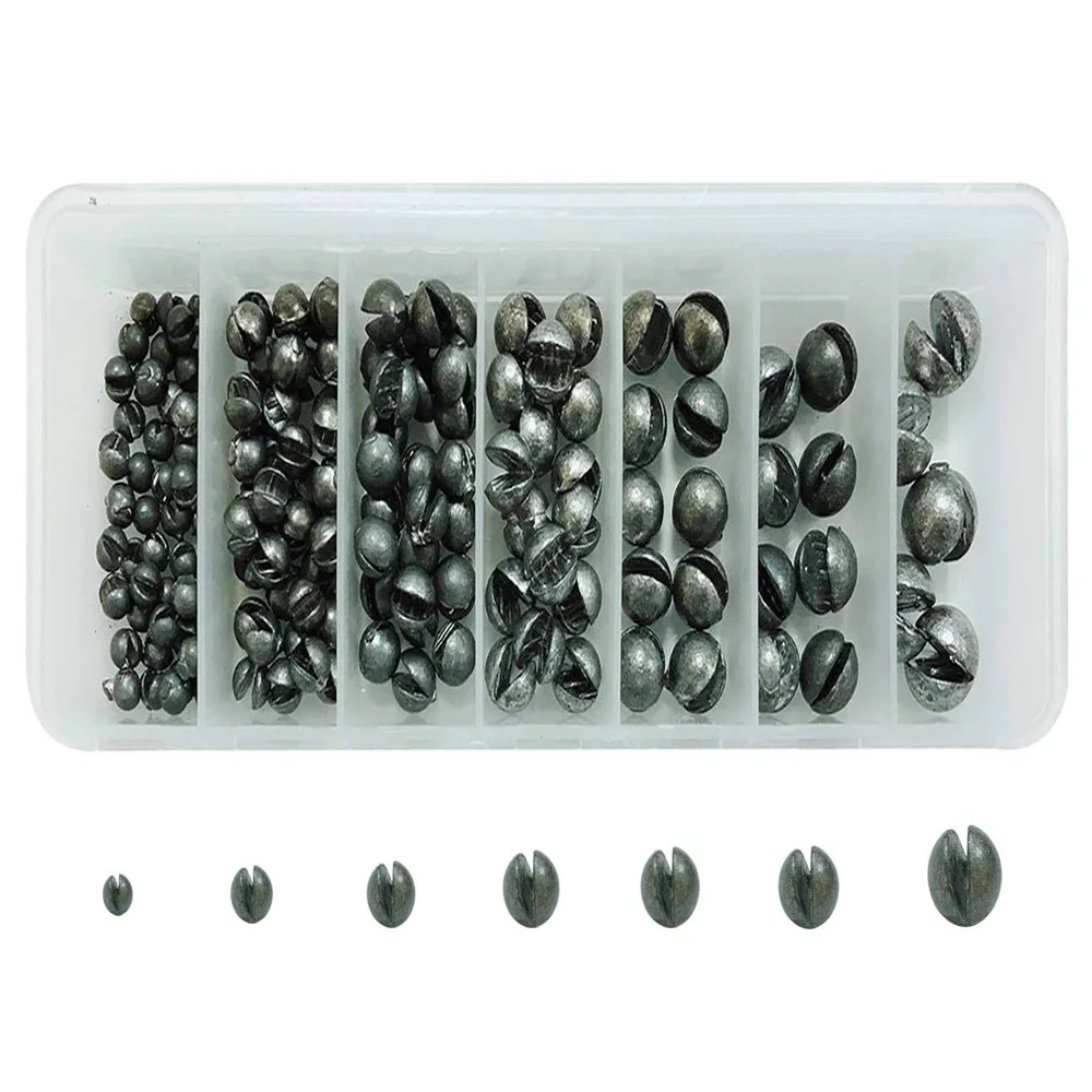 Легко ловить 154 шт Съемный сплит выстрел комплект грузил чистый Вес рыболовные