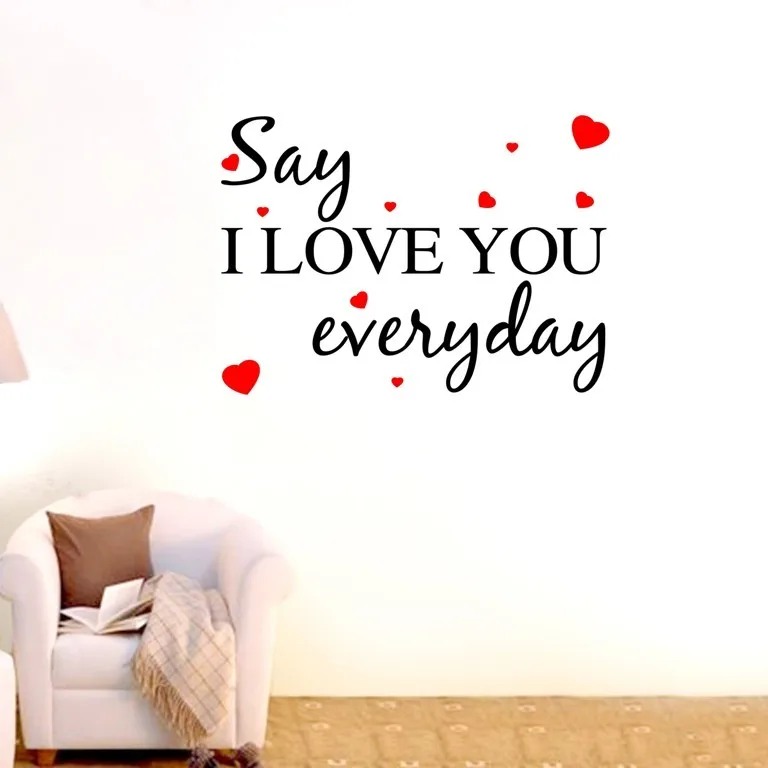 Say I Love You каждый день настенные наклейки Европа и США Простые Модные Стильные