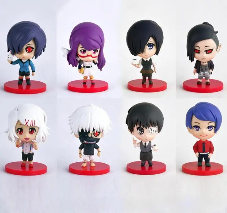 

4pcs/set Anime TOKYO GHOUL Characters KEN KANEKI Cute Collection Action Figure Toys