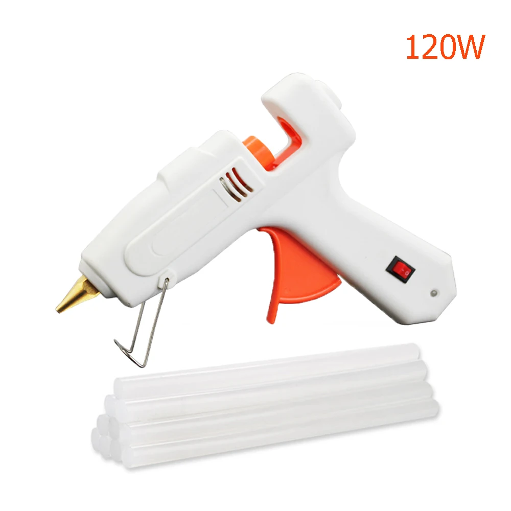 120W 10PCS Glue Sti 100-120 Вт высокомощный термоклеевой пистолет 110-220 В DIY электроинструмент для рукоделия проекты горячего клея пистолет 11 мм X 20 мм Клей-карандаш - Цвет: 120W 10PCS Glue Sti