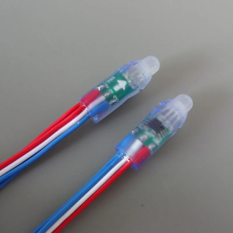 Цветной провод (20AWG) адресуемый DC5V 12 мм с отверстием WS2811 светодиодный смарт