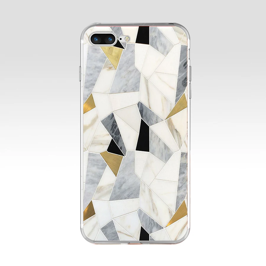 67sd funny geometry splice soft tpu silicone cover case for apple iphone 6 6s 7 8 plus case free global shipping