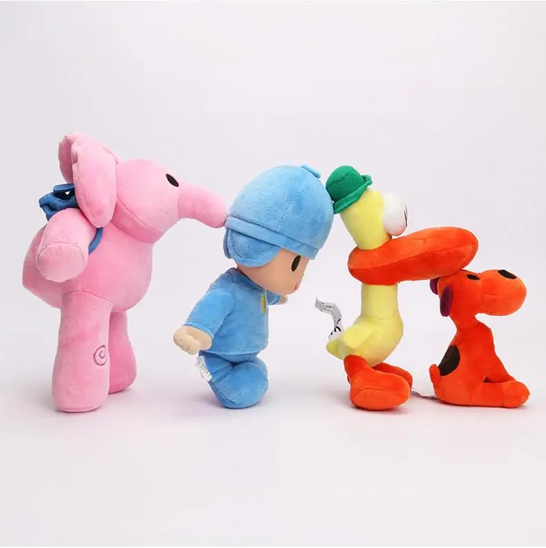 4 шт./лот POCOYO мультфильм Набивные плюшевые игрушки и хобби Элли и Пато и POCOYO& Рура собака плюшевые игрушки