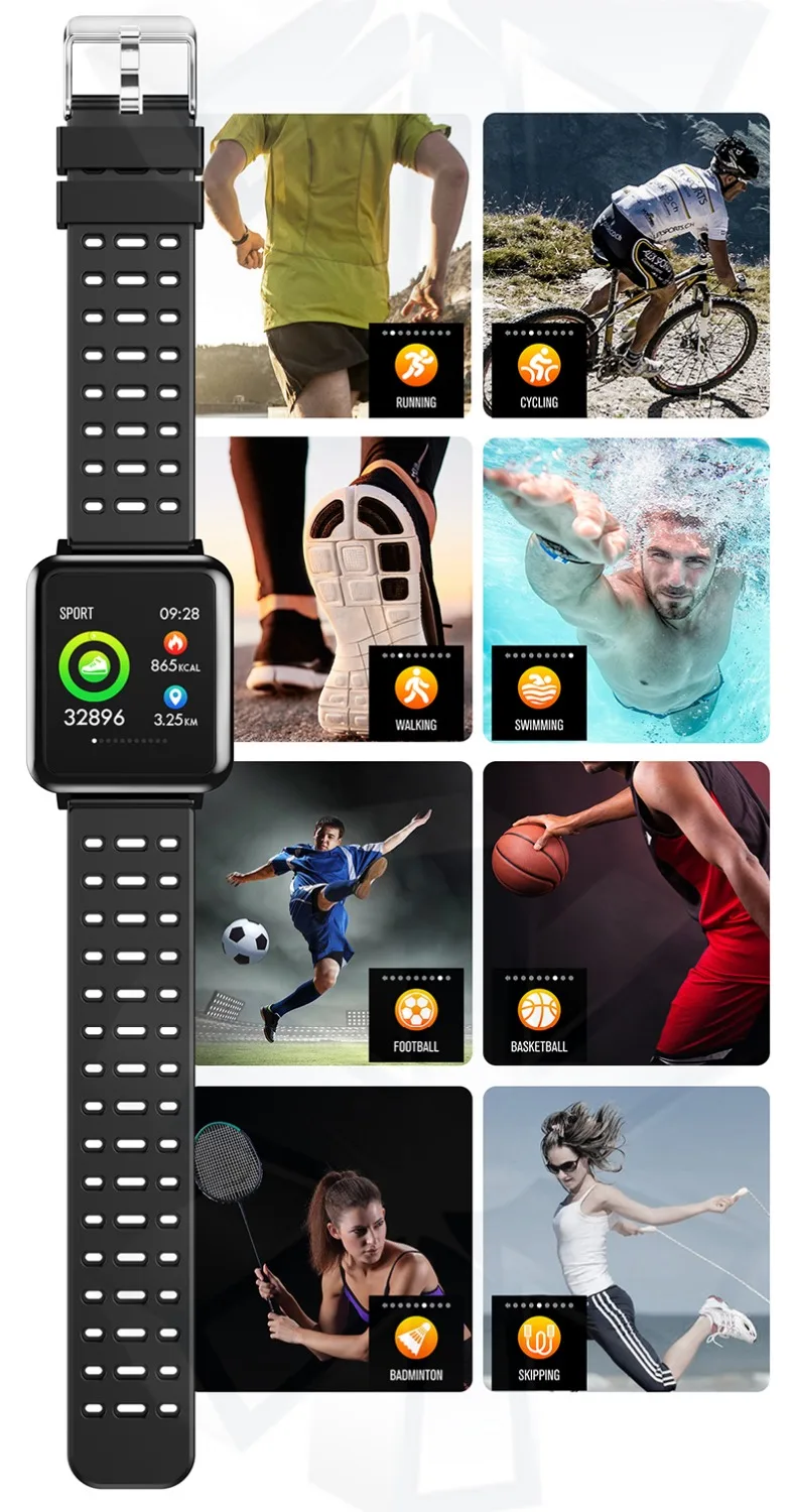 MKS Smartwatch IP67 водонепроницаемые носимые устройства Bluetooth Шагомер монитор сердечного ритма цветной дисплей умные часы для Android/IOS
