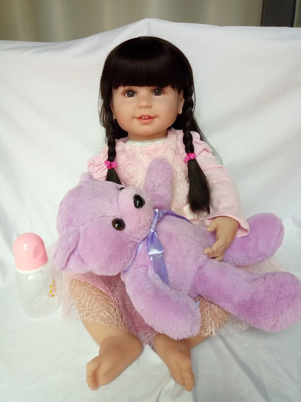 

Limited Edition 61cm Baby Reborn Silicone And Realistic Reborn Baby Doll Silicone 24'' Infant Kid Birthday Present For Children