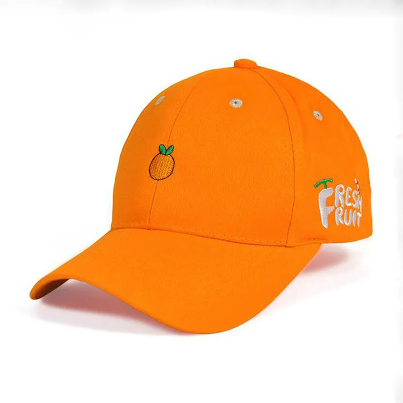 

2019 New Spring Fruit Fresh Cute Lovely Dad Hat Girls Youth Baseball Cap Hat Summer Lovely Rose Red Orange Pink Yellow Caps