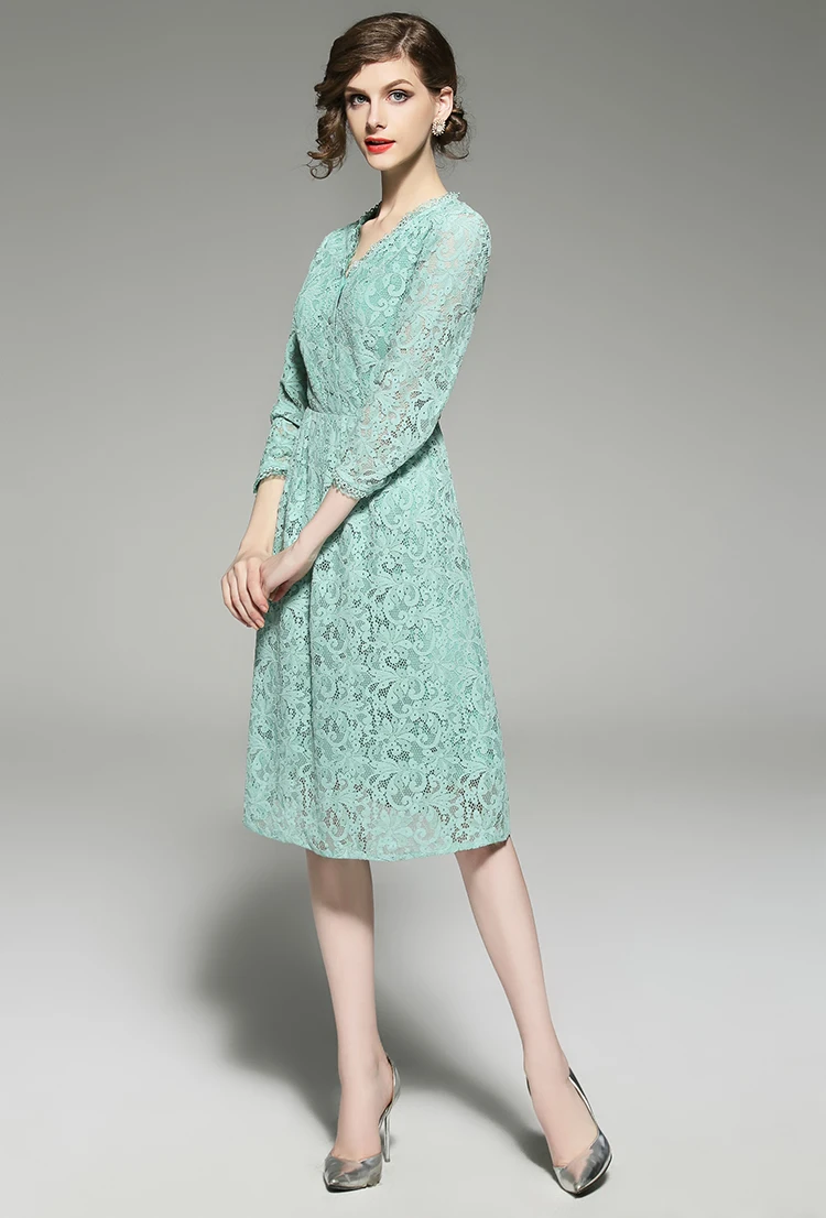 STKKOO K Европа и Америка Леди Весна Лето свежая Мода мятно зеленый платья для женщин