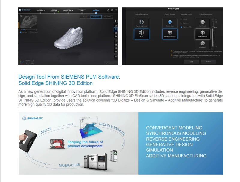 EinScan Pro 2X Plus Многофункциональный ручной 3D сканер