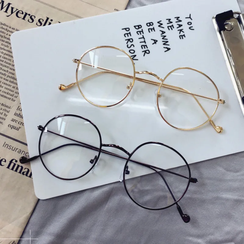 2019 Curtain Optical Glasses New Korean Version Of The Retro Flat Mirror Trendy Frame Female Literary With Myopia | Аксессуары для