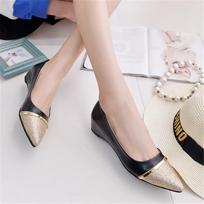 

Fashion Women Shoes Pointed Toe Slip-On Flat Shoes Woman Comfortable Single Casual Flats Size 35-40 zapatos mujer
