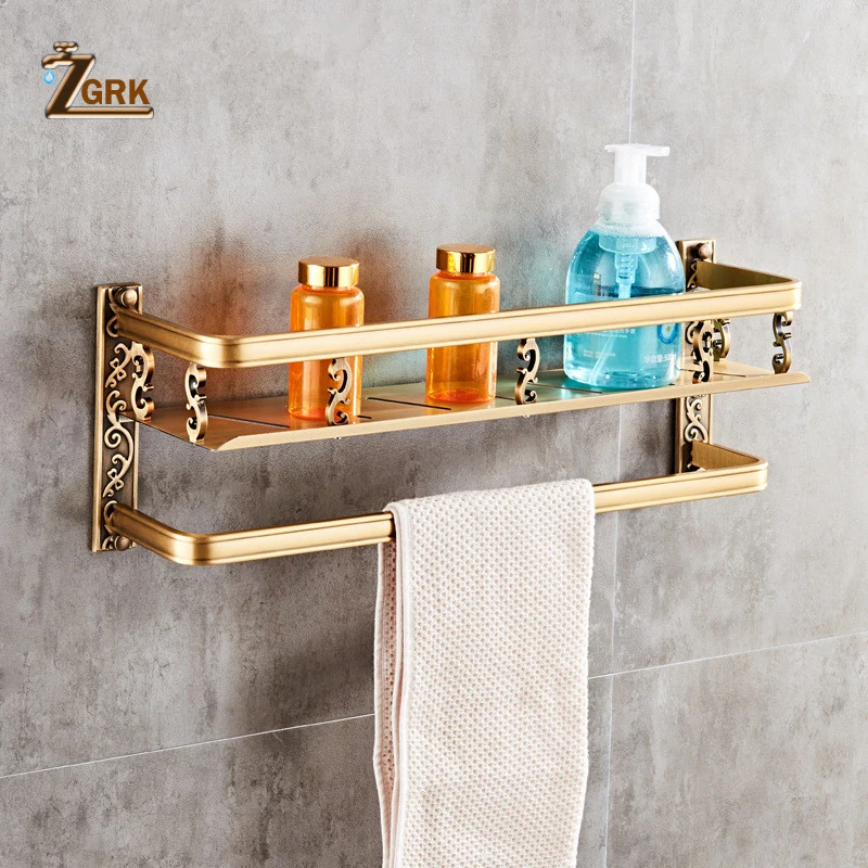 zgrk space aluminum bathroom series antique brushed towel ring toilet paper holder cup holder robe hook bathroom hardware free global shipping
