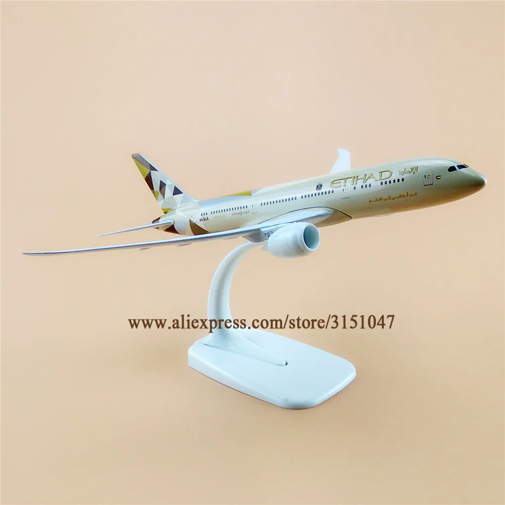 Металлическая фотосессия 20 см авиакомпании Etihad Airlines Боинг 787 модель B787 Air