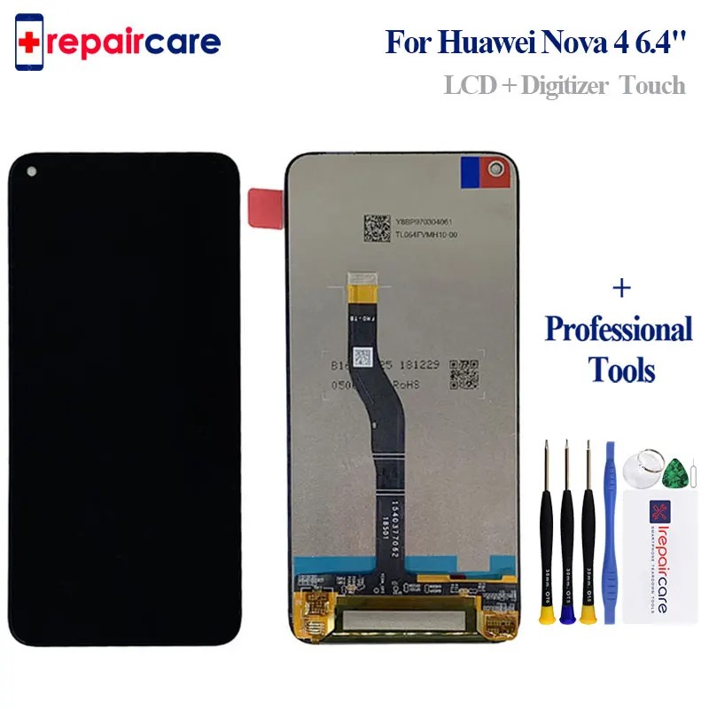 6 4 ''Новый черный для Huawei Nova VCE AL00 TL00 Полный ЖК дисплей + кодирующий