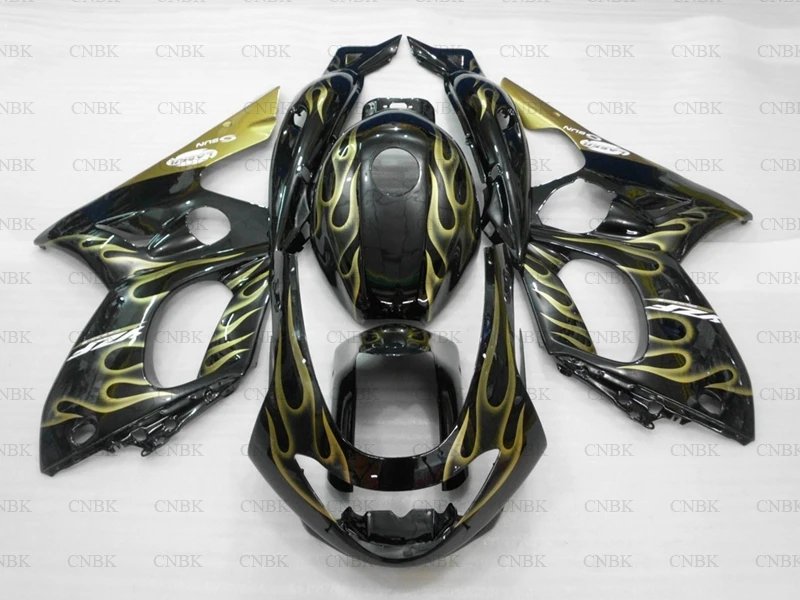 Для кузова YZF 600R 1997 2007 для YAMAHA YZF600R 02 03 черная желтая рамка комплекты кузов