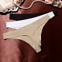 women thong g strings sexy femme seamless panties underwear low rise stretch thong woman solid plus size tangas intimates hot