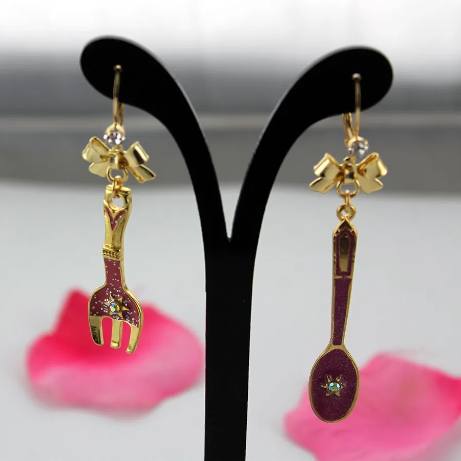 Fashion stud earrings 2014 New fashion and pure fresh quietly elegant 121021 contracted the spoon more elements | Украшения и