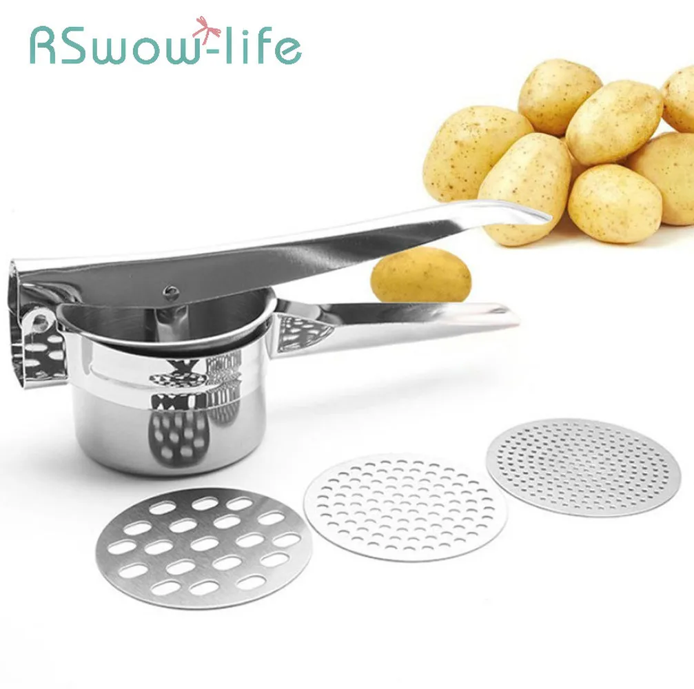 

Creative Kitchen Gadget Three-in-one Stainless Steel Potato Machine Manual Juicer For Kitchen Gadgets And Accessories