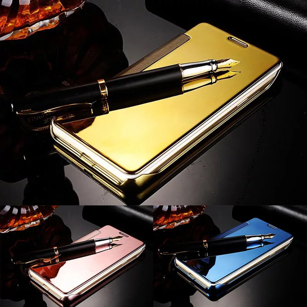 Luxury Original Mirror Smart Flip Cover sFor Samsung Galaxy J5 J7 2016 J510 J710 2017 J530 J730 Mobile Phone Cases Coque Funda | Мобильные