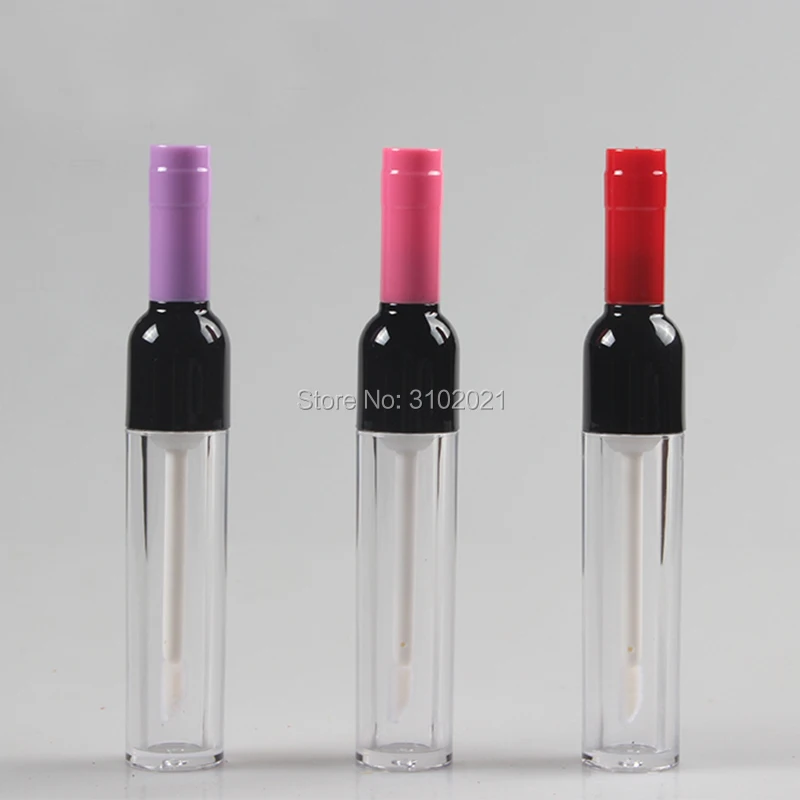

20/50pcs Empty 5ml Wineglass Shape Cosemtic Lip Gloss Tube Purple/Pink/Red Cover DIY Makeup Refillable Container New Style Tool
