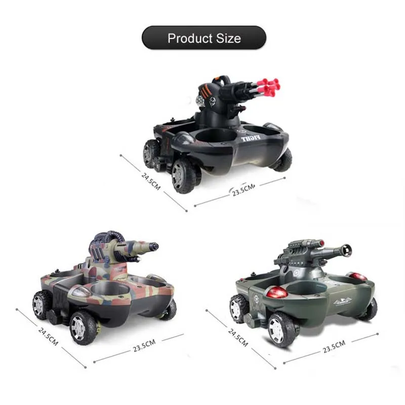 

Army Amphibious RC Tank Toys Air Soft BB Bullet Water Spraying Shoot Target Electronic Remote Control Vehicle for Children Gifts
